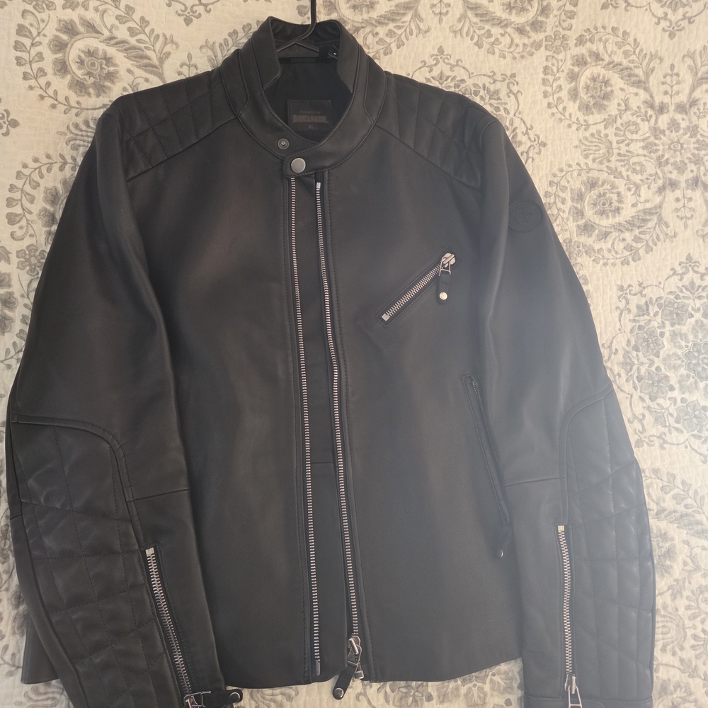 BMW Black Leather Motorcycle Jacket